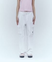 COTTON CARGO PANTS_WHITE