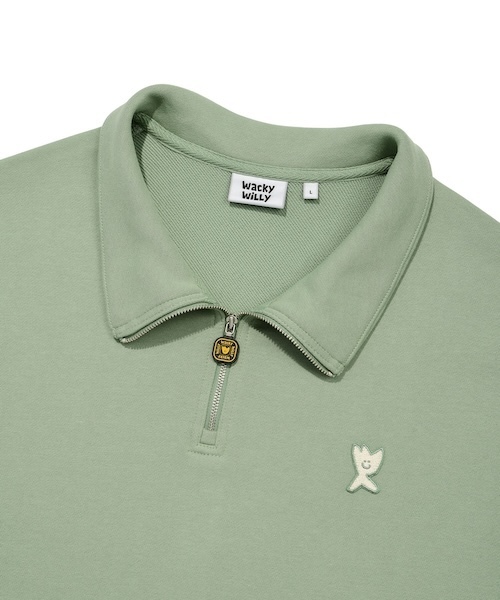BASIC LOGO HALF-ZIP-UP SWEATSHIRT（スウェット）｜Wacky WiLLy