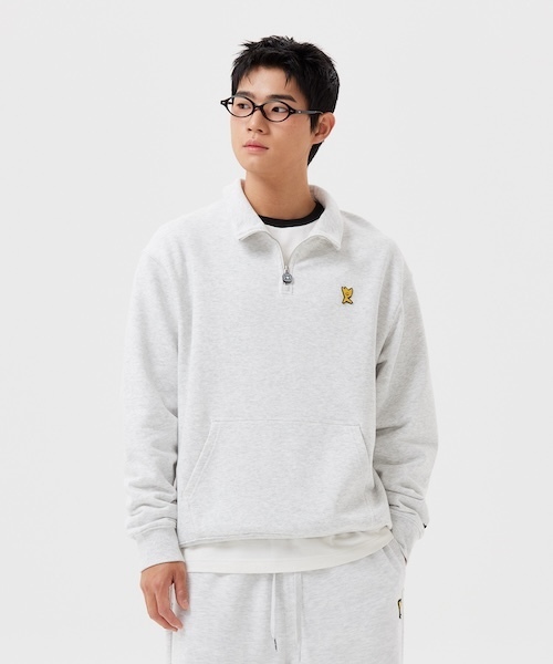 BASIC LOGO HALF-ZIP-UP SWEATSHIRT（スウェット）｜Wacky WiLLy