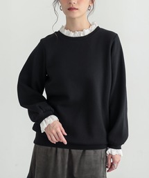 n'OrLABEL | 『裏起毛レースフリルプルオーバー』(スウェット)