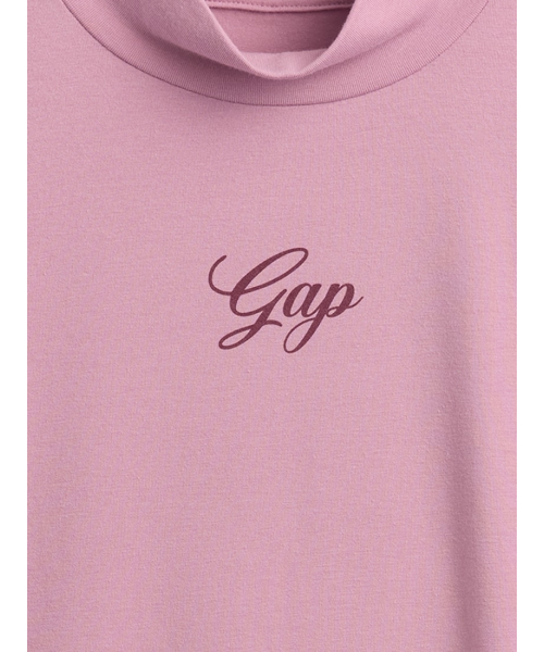 GAP(ギャップ)の「GAPロゴ クロップド モックネックトップス(Tシャツ/カットソー・レディース・グレー/ブラック/ホワイト/ピンク・S/XXS/M/XS/L/XL)」の7枚目の写真