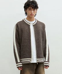 ジップアップ ニットジャケット」に該当するトップスファッション通販