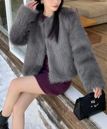 ファーショートコート