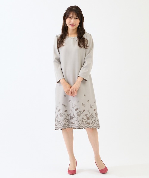 吹上刺繍ワンピース
