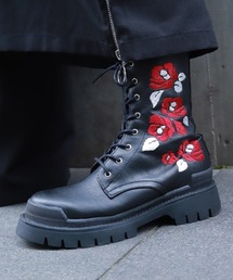 REZEN（リゼン）の「椿刺繍レースアップブーツ（ブーツ）」