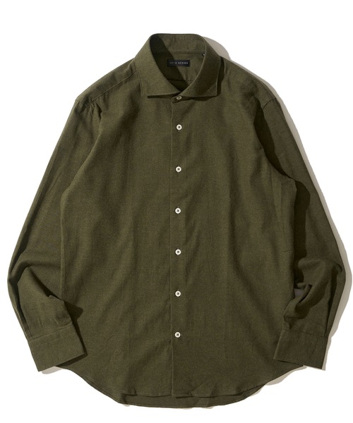 TETE HOMME(テットオム)の「【WEB限定】ライトフランネル ホリゾンタルカラーシャツ(シャツ/ブラウス・メンズ・ホワイト/オレンジ/ベージュ/チャコールグレー/カーキ・MEDIUM/LARGE/X-LARGE)」の13枚目の写真