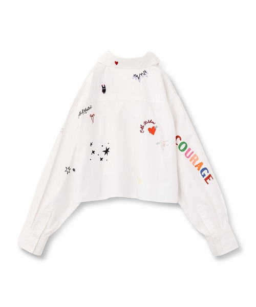 Cath Kidston(キャスキッドソン)の「コラージュショートシャツ(シャツ/ブラウス・レディース・ホワイト/ピンク/サックスブルー・FREE)」の7枚目の写真