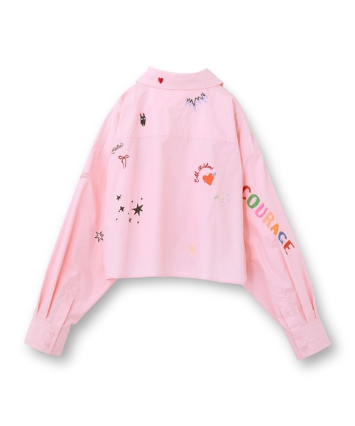 Cath Kidston(キャスキッドソン)の「コラージュショートシャツ(シャツ/ブラウス・レディース・ホワイト/ピンク/サックスブルー・FREE)」の12枚目の写真