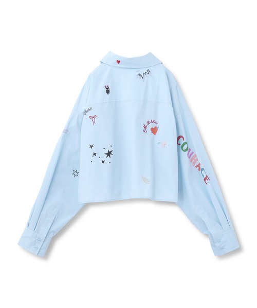 Cath Kidston(キャスキッドソン)の「コラージュショートシャツ(シャツ/ブラウス・レディース・ホワイト/ピンク/サックスブルー・FREE)」の11枚目の写真