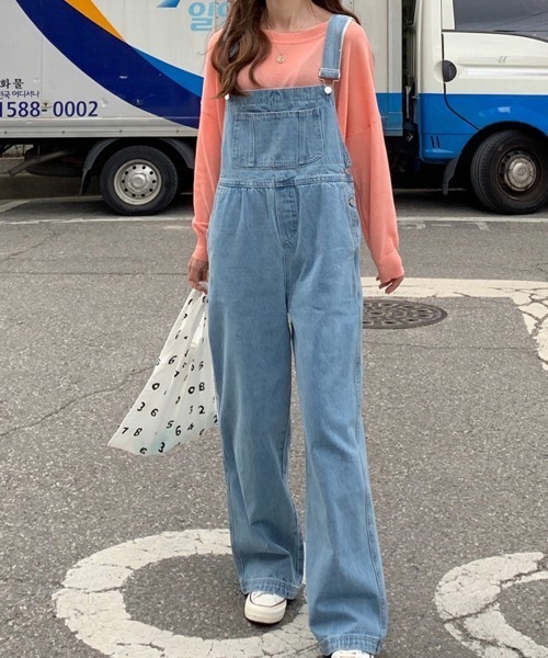 Flugge(フラッジー)の「デニムオーバーオール(サロペット/オーバーオール・レディース・ライトブルー/ブルー・LARGE/MEDIUM)」の9枚目の写真