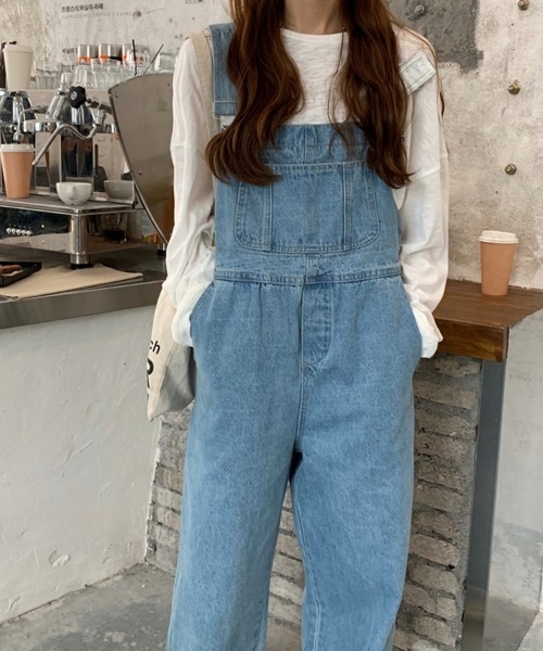 Flugge(フラッジー)の「デニムオーバーオール(サロペット/オーバーオール・レディース・ライトブルー/ブルー・LARGE/MEDIUM)」の7枚目の写真
