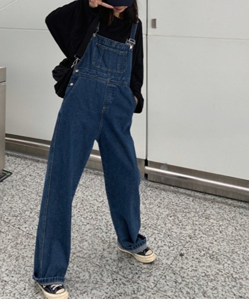 Flugge(フラッジー)の「デニムオーバーオール(サロペット/オーバーオール・レディース・ライトブルー/ブルー・LARGE/MEDIUM)」の3枚目の写真
