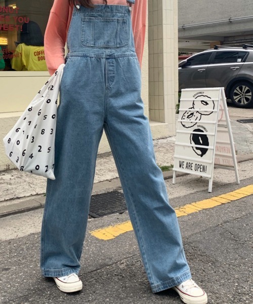 Flugge(フラッジー)の「デニムオーバーオール(サロペット/オーバーオール・レディース・ライトブルー/ブルー・LARGE/MEDIUM)」の4枚目の写真