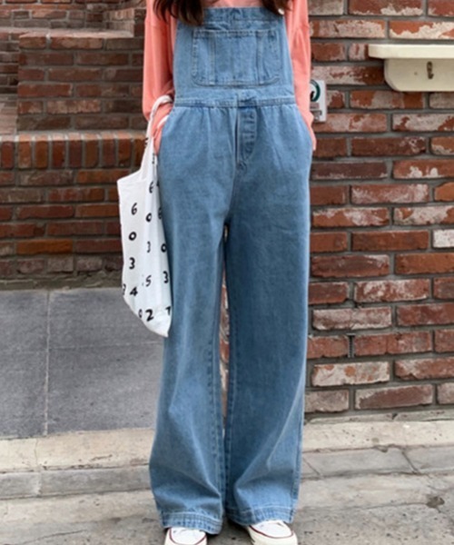 Flugge(フラッジー)の「デニムオーバーオール(サロペット/オーバーオール・レディース・ライトブルー/ブルー・LARGE/MEDIUM)」の5枚目の写真