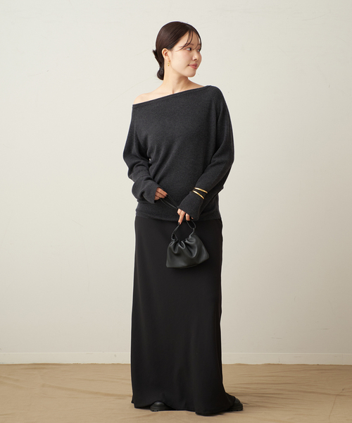 追加》Off shoulder slit ニット 2（ニット/セーター）｜Plage