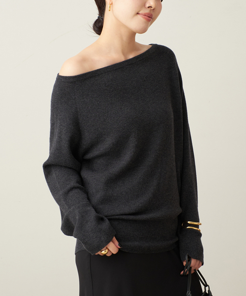 追加》Off shoulder slit ニット 2（ニット/セーター）｜Plage