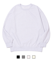 Point Label Fleece Man-to-Man (Light Gray)