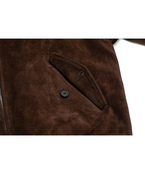 CONNECT KINLOCH（コネクトキンロック）の「[リアルレザー] スウェードハリントンジャケット [ブラウン]（ライダースジャケット・メンズ・ブラウン・SMALL/MEDIUM/LARGE）」の5枚目の写真