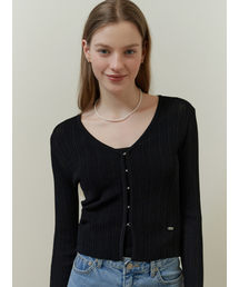 RE_L（リエル）の「Drawing v cardigan (black)（カーディガン/ボレロ）」
