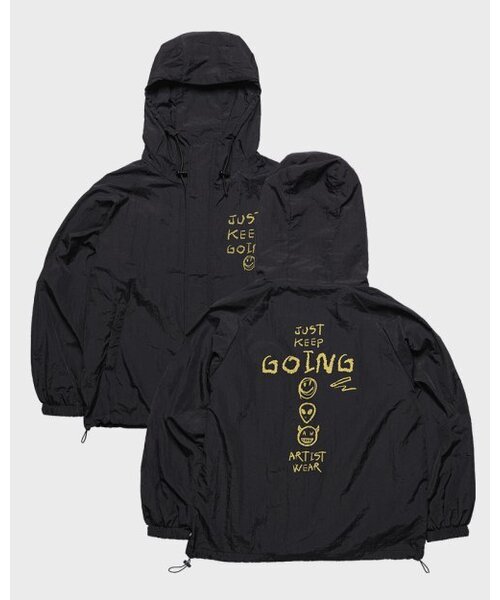 ARTISTWEAR（アーティストウェア）の「[ATW] キープゴーイング フードパーカー（ナイロンジャケット・レディース・ブラック・2XL/LARGE/MEDIUM/X-LARGE）」の11枚目の写真