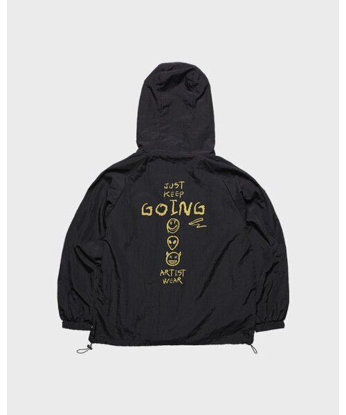 ARTISTWEAR（アーティストウェア）の「[ATW] キープゴーイング フードパーカー（ナイロンジャケット・レディース・ブラック・2XL/LARGE/MEDIUM/X-LARGE）」の12枚目の写真