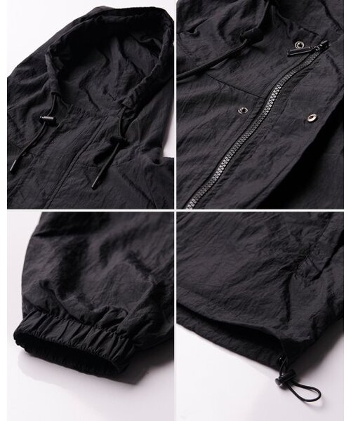 ARTISTWEAR（アーティストウェア）の「[ATW] キープゴーイング フードパーカー（ナイロンジャケット・レディース・ブラック・2XL/LARGE/MEDIUM/X-LARGE）」の14枚目の写真
