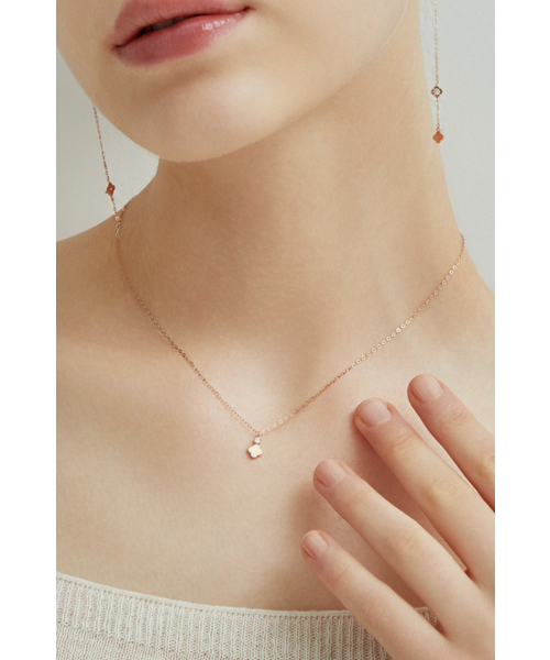 CLOVIA 14K ネックレス (JJCLNQ4BF147R4420)（ネックレス）｜JESTINA