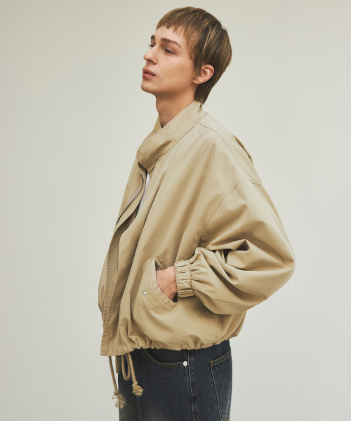 90年代クラシックフィッシュテールショートミリタリージャケット_Beige