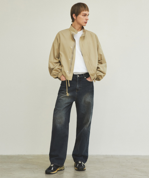 90年代クラシックフィッシュテールショートミリタリージャケット_Beige