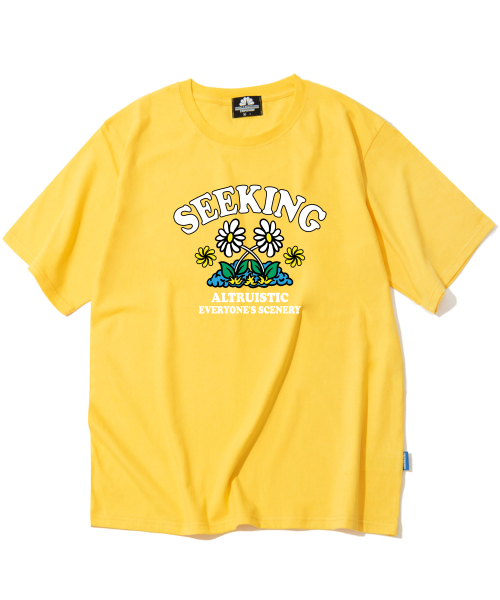 TRIPSHION(トリップション)の「SEEKING DAISY グラフィックTシャツ - イエロー(Tシャツ/カットソー・メンズ・その他・LARGE/MEDIUM/X-LARGE)」の1枚目の写真