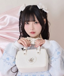 Honey Cinnamon（ハニーシナモン）の「ハンドルリボンハートロゴバッグ（ハンドバッグ）」