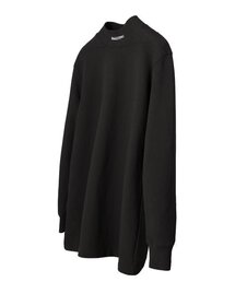 DGNAK（ディグナク）の「DIAGONAL モックネックプリンティングTシャツ (ブラック) _ PD3TS0505（スウェット）」