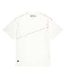 DIAGONAL STITCH T-SHIRT (WHITE)