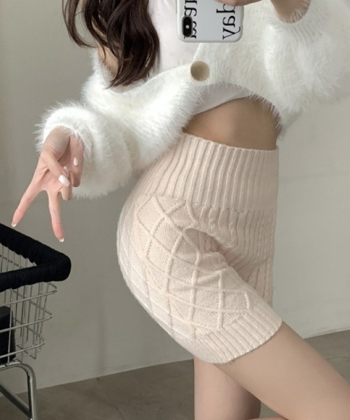 Ritzy(リッツィー)の「カシミヤ柄 ハイウエストデザイン パンツ(その他パンツ・レディース・ベージュ/カーキ/ブラック/グレー・FREE)」の4枚目の写真
