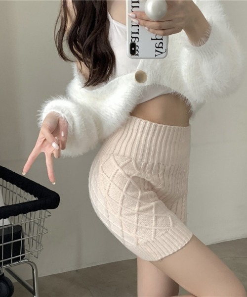 Ritzy(リッツィー)の「カシミヤ柄 ハイウエストデザイン パンツ(その他パンツ・レディース・ベージュ/カーキ/ブラック/グレー・FREE)」の10枚目の写真