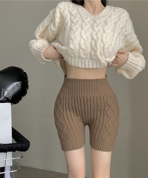 Ritzy(リッツィー)の「カシミヤ柄 ハイウエストデザイン パンツ(その他パンツ・レディース・ベージュ/カーキ/ブラック/グレー・FREE)」の12枚目の写真