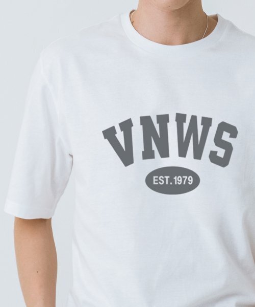 VANNWORKS(バンワークス)の「VNWS アーチロゴ 半袖Tシャツ (VS0011) ホワイト_グレー(Tシャツ/カットソー・レディース・その他・LARGE/MEDIUM/SMALL/X-LARGE/XX-LARGE)」の1枚目の写真