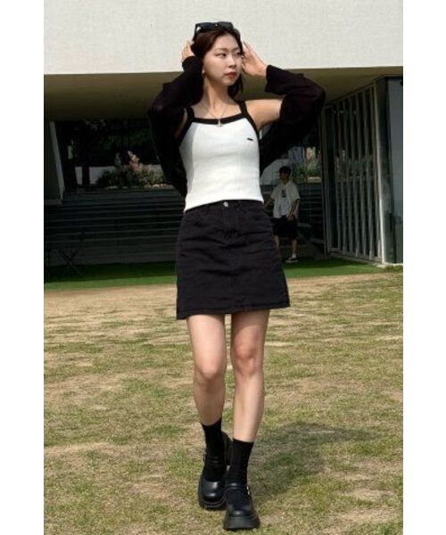 FDR(エフディーアール)の「Essential Ringer Sleeveless White / Black(Tシャツ/カットソー・レディース・その他・FREE)」の4枚目の写真