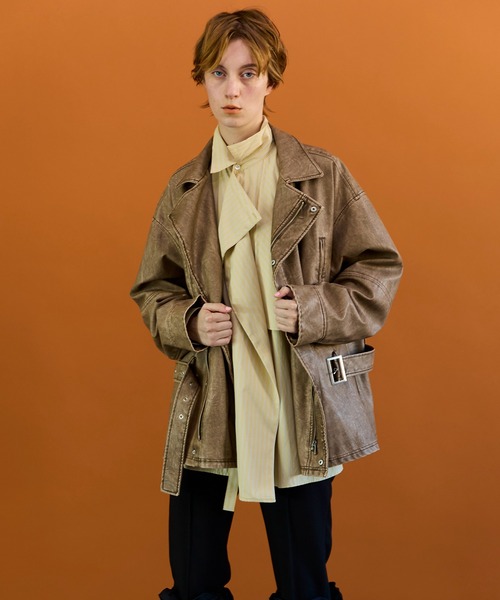 MAISON SPECIAL（メゾンスペシャル）の「【PRE-ORDER】Asymmetrical drape shirt/アシンメトリードレープシャツ（シャツ/ブラウス・レディース・ホワイト/イエロー/ブルー・FREE）」の19枚目の写真