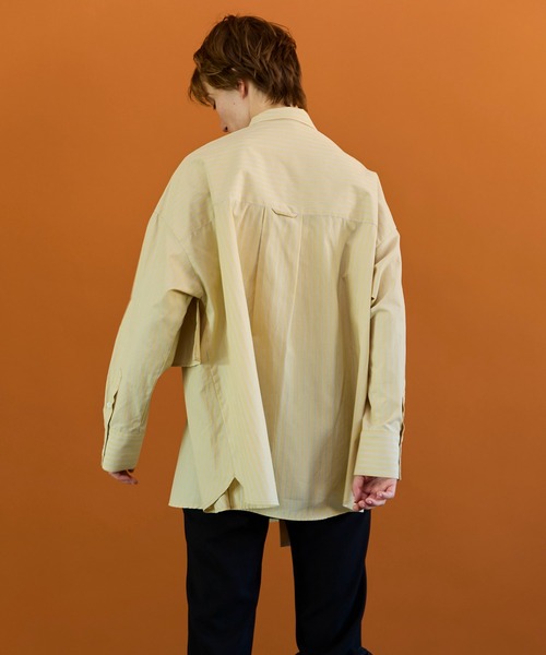 MAISON SPECIAL（メゾンスペシャル）の「【PRE-ORDER】Asymmetrical drape shirt/アシンメトリードレープシャツ（シャツ/ブラウス・レディース・ホワイト/イエロー/ブルー・FREE）」の21枚目の写真