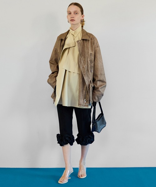 MAISON SPECIAL（メゾンスペシャル）の「【PRE-ORDER】Asymmetrical drape shirt/アシンメトリードレープシャツ（シャツ/ブラウス・レディース・ホワイト/イエロー/ブルー・FREE）」の22枚目の写真