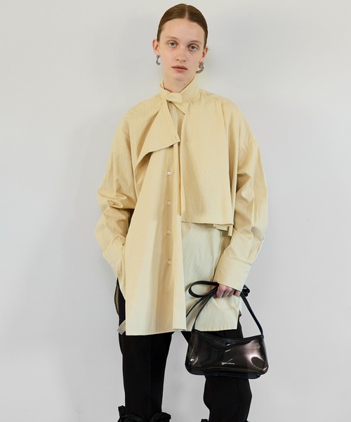Asymmetrical drape shirt/アシンメトリードレープシャツ（シャツ