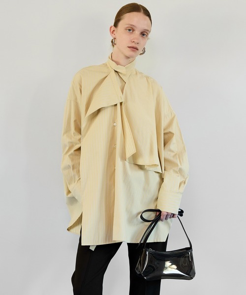 Asymmetrical drape shirt/アシンメトリードレープシャツ（シャツ