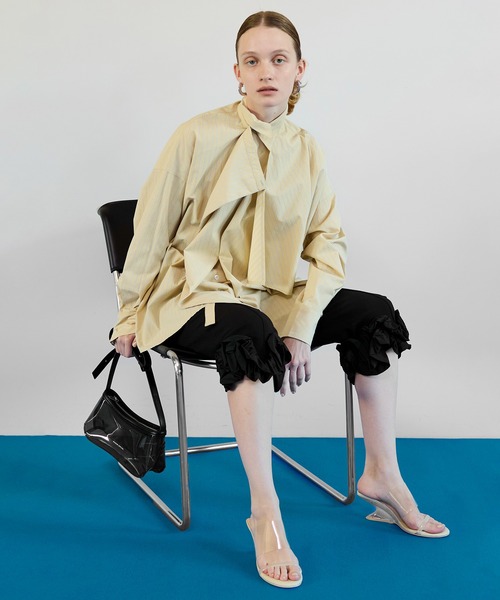 Asymmetrical drape shirt/アシンメトリードレープシャツ（シャツ