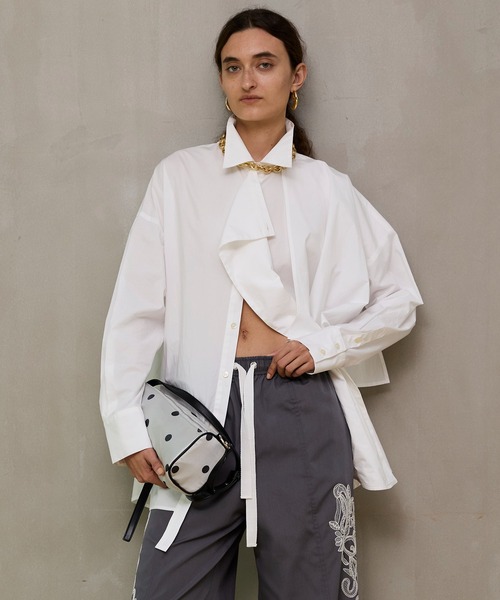 MAISON SPECIAL  半袖アシメカットソー  2019ss Asymmetrical drape shirt/アシンメトリードレープシャツ（シャツ