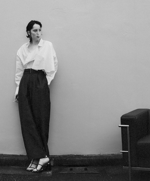 Asymmetrical drape shirt/アシンメトリードレープシャツ（シャツ