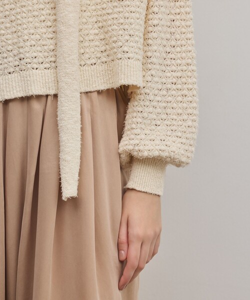 GRACE CONTINENTAL（グレースコンチネンタル）の「メッシュオーバーニットトップ（ニット/セーター・レディース・ラベンダー・36）」の5枚目の写真