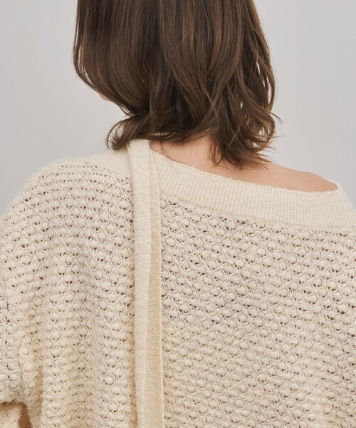 GRACE CONTINENTAL（グレースコンチネンタル）の「メッシュオーバーニットトップ（ニット/セーター・レディース・ラベンダー・36）」の6枚目の写真