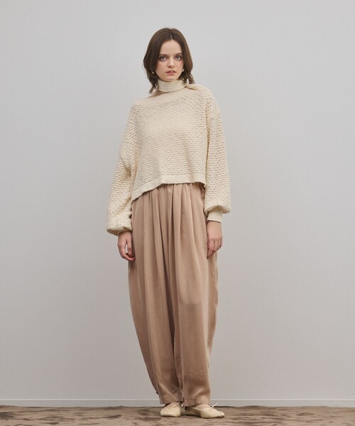 GRACE CONTINENTAL（グレースコンチネンタル）の「メッシュオーバーニットトップ（ニット/セーター・レディース・ラベンダー・36）」の7枚目の写真