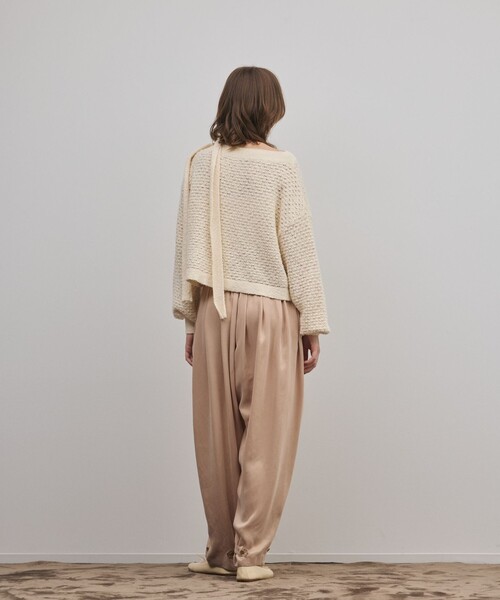 GRACE CONTINENTAL（グレースコンチネンタル）の「メッシュオーバーニットトップ（ニット/セーター・レディース・ラベンダー・36）」の9枚目の写真